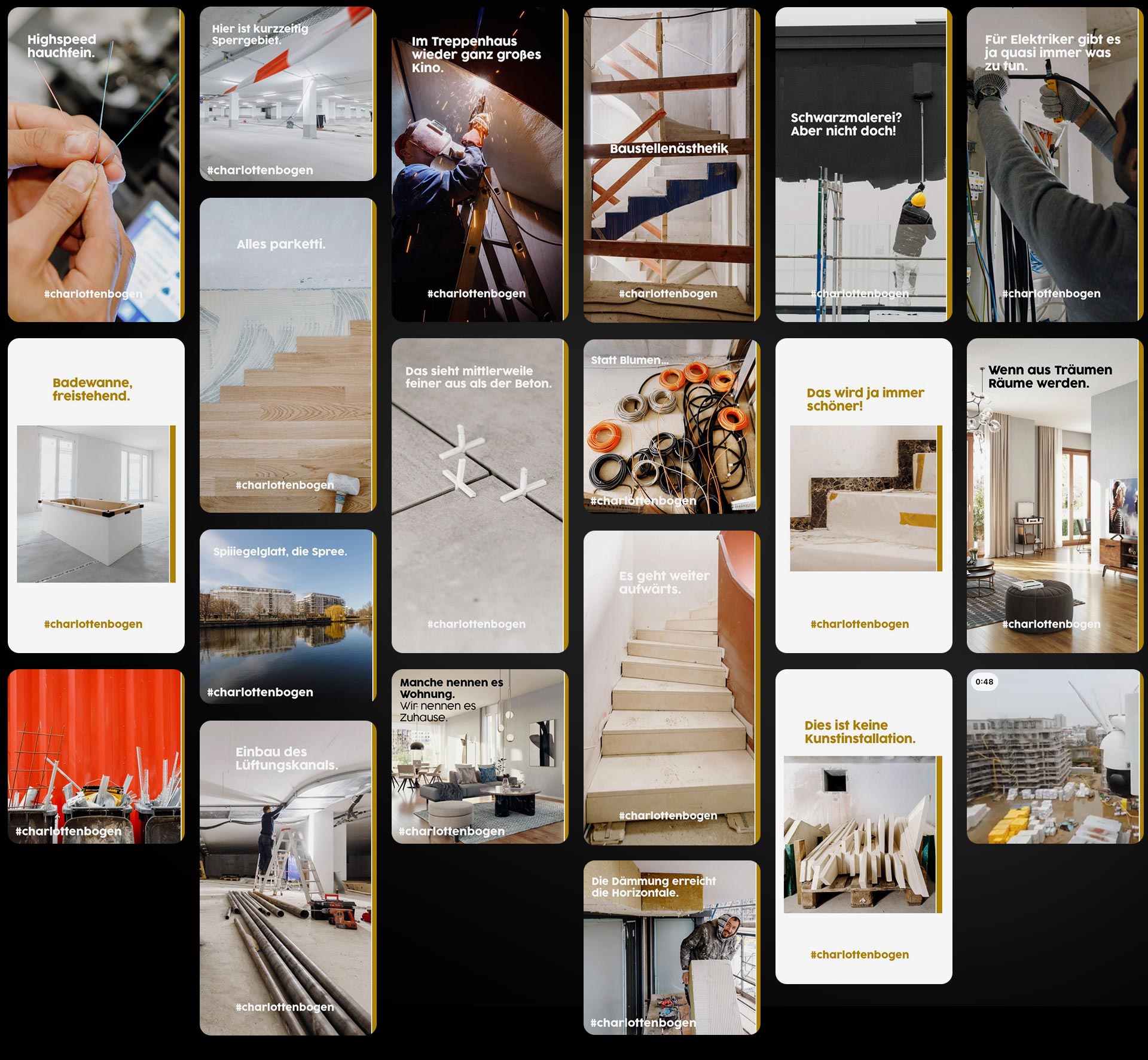 einige Charlottenbogen-Motive auf der Pinnwand von Pinterest